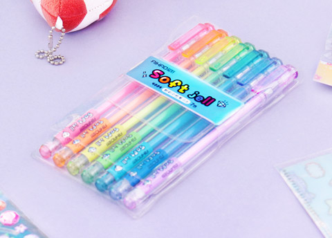 Soft Jell Rainbow Gel Pen Set