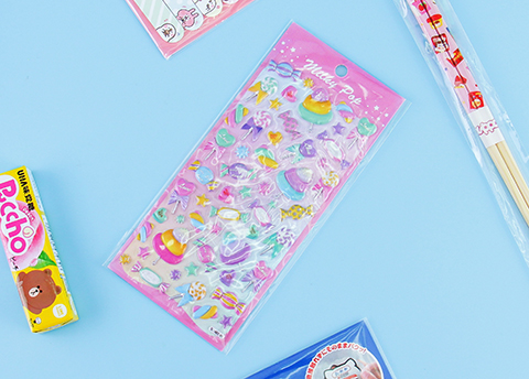 Milky Pop Kawaii Puffy Stickers