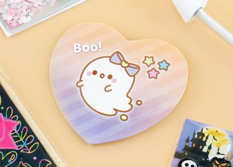 Kawaii Box Cute Ghost Heart Shaped Pin
