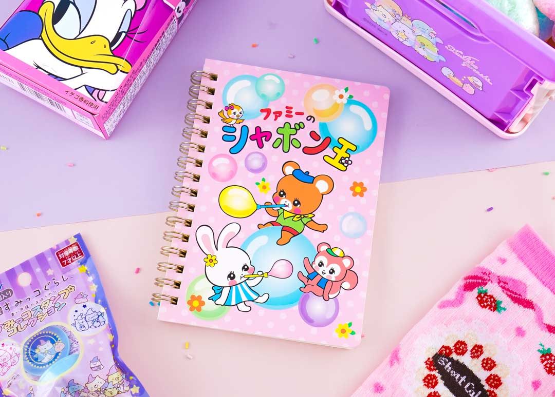 Bubbles & Baby Animals Retro Notebook